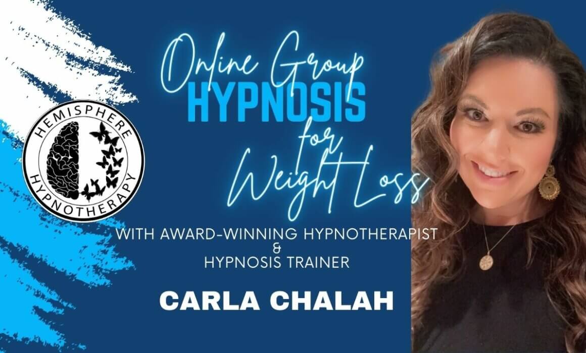 online group hypnosis for weight loss class with Carla Chalah